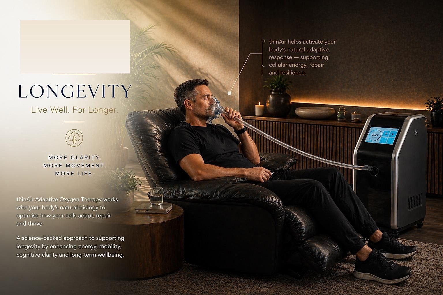 Live Well. For Longer. — a thinAir session in a calm, luxurious setting